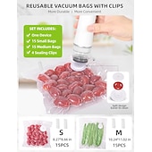 abordables Rangements pour la cuisine-Machine à emballer sous vide portable améliorée pour aliments, machine à emballer sous vide portable avec arrêt automatique &amp;filtre amovible, verrouillage fraîcheur 5x