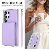 cheap Samsung Cases-Phone Case For Samsung Galaxy S22 S22 Plus  Ultra A73 A53 A52 A13 5G A13 A51 Back Cover with Lanyard Kickstand Card Slot Retro TPU PU Leather