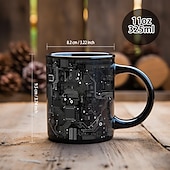 رخيصةأون أكواب وماغات-كوب قهوة سيراميكي بلوحة دوائر كهربائية، 330 مل/12 أونصة، كوب هدية لمحبي التكنولوجيا، كوب بنمط لوحة دوائر كهربائية للمهندسين والمبرمجين وطلاب العلوم والرياضيات وهدية عيد ميلاد المهووسين