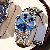 cheap Quartz Watches-852 New Men&#039;s Waterproof Night Light Watch Fashionable Luxury Waterproof Dual Calendar New Men&#039;s Quartz Watch