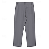 cheap Holiday-Men&#039;s Linen Pants Trousers Summer Pants Beach Pants Pocket Straight Leg Plain Comfort Breathable Vacation Daily Holiday Hawaiian Boho Black White