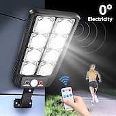 cheap Outdoor Wall Lights-100/200led Solar Street Light IP65 Waterproof Solar Outdoor Motion Sensor Lights Solar Wall Light with Remote for Garden Yard  1PC