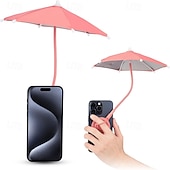 baratos Suporte para telemóvel-Guarda-chuva magnético para telefone para proteção solar de telefone ao ar livre com design de ângulo flexível &amp;Capa protetora de celular giratória para iPhone 16, 15, 14, 13 e 12 Pro MaxMag-Safe