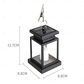 economico Illuminazione vialetto-Lanterne solari da esterno impermeabili da giardino, appese, con fiamma tremolante, a LED, senza candele, luci ad energia solare per decorazioni da giardino, tavolo, ombrellone da patio.