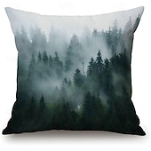 billige Putetrekk-Landskaps skog dekorative kasteputer var dekning 1PC myk firkantet couch putevar putevar soverom stue sofa stol