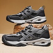 baratos Ténis para Homem-Tênis masculino cáqui para caminhada ao ar livre - tênis de corrida de trilha duráveis com malha respirável e sola antiderrapante para acampamentos, caminhadas e aventuras diárias ao ar livre