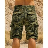preiswerte Unterteile-Herren Cargoshorts Wandershorts Tarnung Sommer Außen Normale Passform Schnelltrocknend Leicht Elastisch Atmungsaktiv Shorts Cachi scuro Armeegrün Baumwolle Tennis Golfspiel Laufen 29 30 31 32 34