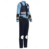 preiswerte Paar- und Gruppenkostüme-Tierdetektiv Polizei Hase Outfits Kostüm Bodysuits Abenteuerfilm Cosplay for Unisex Kinder Erwachsene Halloween Karneval Leistung Pädagogisches Ankleiden Verkleidung für Schulveranstaltungen