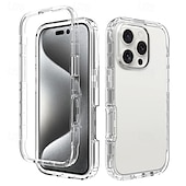 abordables Carcasas iPhone-teléfono Funda Para Apple AirTag iPhone 16 Pro Max Plus iPhone 15 14 Pro Max Plus iPhone 13 Pro Max Funda Trasera Transparente Antigolpes TPU ordenador personal