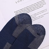 abordables Calcetines deportivos-1 Par Mujer calcetines de lana merino Calcetines para correr Mantiene abrigado Transpirable Anti ampollas Grueso Al aire libre tripulación de cuarto Retazos Lana Merina Negro Blanco Azul Real para