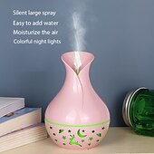 cheap Bedside Lamp-1pc USB Portable Humidifier with Essential Oil Diffuser  Quiet Operation Auto Shut-Off 7 Color Lights Nightlight for Home &amp; Office Use - Plastic Material