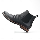 economico Stivali Chelsea-stivali chelsea da uomo in similpelle marrone – eleganti e moderni con lati elastici, ideali per riunioni formali e uscite informali