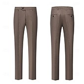 voordelige Formele pakken-heren wollen tweed pakken bruiloft zakelijk visgraat pakken bruin grijs retro formeel op maat 3-delig enkelrijs tweeknoops