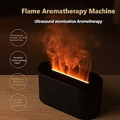 billige nattbordslampe-ny skrivebords regnbue simulert flamme aromaterapimaskin hjem hotell usb luftfukter aromaterapimaskin