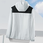 cheap Running Jackets-Unisex Running Jacket  Windbreaker Outdoor Jacket Pocket Full Zip Long Sleeve Outerwear Athletic Sun Protection Breathable Quick Dry Lightweight Tennis Golf Running Sportswear Activewear Color Block