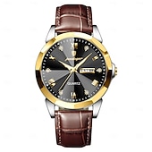 economico Orologi meccanici-Orologi da uomo di lusso, alla moda, originali, al quarzo, da polso, impermeabili, luminosi, con data e settimana.