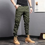 cheap Bottoms-Men&#039;s Cargo Pants Hiking Pants Trousers hiking trousers Outdoor Regular Fit Waterproof Windproof Quick Dry Lightweight Pants / Trousers Pocket Black Army Green Camping / Hiking Golf Running S M L XL