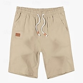 economico Classico-Per uomo Shorts Shorts di Lino Pantaloncini Estivi Shorts da Spiaggia Coulisse Elastico in vita Semplice Comodità Traspirante Lunghezza al ginocchio All&#039;aperto Quotidiano Spiaggia Vacanza Stile