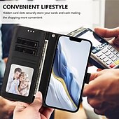 Недорогие Чехлы для iPhone-телефон Кейс для Назначение iPhone 16 Про Макс Плюс iPhone 15 14 Pro Max Plus iPhone 13 Pro Max Mini Кошелек для карт со стендом Магнитный Полная защита тела Ретро ТПУ Кожа PU