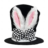 levne Doplňky-Alice in Wonderland Pohádka Śílenec Bílý králík Klobouky Doplňky Cylindr Postavy z pohádek cosplay Filmové kostýmy for Unisex Děti Dospělé předvečer Všech svatých Karneval Světový den knihy Výkon