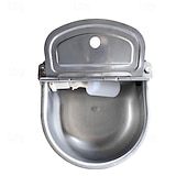 Недорогие аксессуары для сверл-автоматический фонтанчик для питья домашних животных - нержавеющая сталь 304, большой объем для собак, уличное корыто для скота, кур, коров, лошадей