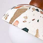 economico Luci a sospensione-Lampadario a sospensione in pietra gialla con foro giapponese wabi-sabi, minimalista, da bancone da bar per cucina, plafoniere