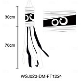 cheap Halloween Wall Tapestries-Halloween Windsock Flag 39 Inch Spooky Cartoon Flag Wind Socks Pumpkin Bat Ghost Monster Outdoor Hanging Decoration for Home Yard Patio Lawn Garden Tree Party Decoration