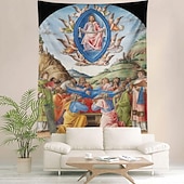 halpa Uskonnollinen kudos-Keskiajan Gobeliini Keskiajan Roikkuu Gobeliini Suuri Gobeliini Maalauksellinen Koriste Valokuva Tausta Peitto Verho Koti Makuuhuone Olohuoneen Koristus