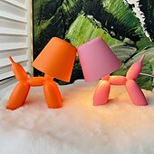お買い得  ベッドサイドランプ-クリエイティブでロマンチックなカラフルなバルーン犬用テーブルランプ、タッチスイッチ付き、3色ライト、調光機能付き、2000mAh蓄電池付き、ソーセージ犬用雰囲気ライト、ホリデーホテルパーティーバレンタイン