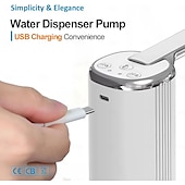 economico Accessori per bicchieri-Distributore d&#039;acqua elettrico pieghevole, pompa per bere ricaricabile tramite USB, pompa per acqua portatile one-touch con beccuccio pieghevole per casa, ufficio, esterno