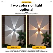 economico Applique per esterni-1 lampada da parete solare impermeabile per esterni con 5 fasci LED, illuminazione per cortile, giardino, recinzione, balcone, scala