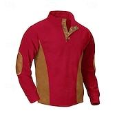 preiswerte Einfache Sweatshirts-Herren Reißverschluss-Sweatshirt Aprikose Schwarz Weiß Rote Blau Stehkragen Einfach Farbblock Sport &amp; Outdoor Lässig Täglich Streetwear Cool Sportbekleidung Frühling &amp; Herbst Bekleidung