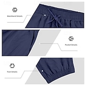 economico Vacanza-Per uomo Joggers Pantaloni di Lino Pantaloni Pantaloni Estivi Pantaloni da Spiaggia Tasca Coulisse Elastico in vita Semplice Comodità Traspirante Vacanza Quotidiano Ferie Hawaiano Boho Nero Bianco