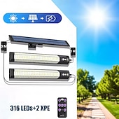 voordelige Wandverlichting buiten-316led buitenzonnestraatverlichting met 3 meter kabel, led split landschap patio tuinverlichting met afstandsbediening, camping buitenzonneschijnwerper, zonne-energie, USB-oplaadbaar, 1 stuk