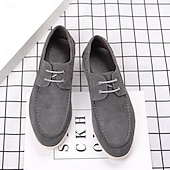 cheap Casual-Men&#039;s Beige Faux Suede Boat Shoes with Lace-Up Design – Comfortable Casual Footwear for Weekend, Vacation &amp; Daily Use