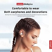 baratos Auscultadores TWS True Wireless-Fones de ouvido sem fio Lenovo XT83II Bluetooth 5.3 com design de clipe de orelha, controle por toque, chamada HD com microfones, fones de ouvido esportivos