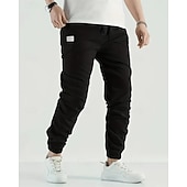 economico Pantaloni cargo-Per uomo Pantaloni Cargo Pantaloni Tasca Coulisse Elastico in vita Semplice Indossabile All&#039;aperto Quotidiano Campeggio &amp; Escursionismo Moda Classico Marrone Scuro Nero