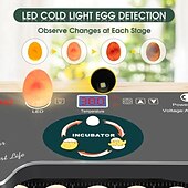 cheap Animal Support &amp; Care-Intelligent Incubator Can Hold 12-18 Eggs LED Digital Temperature Display Automatic Egg Turn and Add Water for Eggs Duck Eggs Parrot Eggs Hatch Very Suitable for Gift Giving Family Farms.