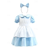 tanie Stroje dla dziewcząt-Bajka Zainspirowany Krainą Czarów Eksplorator oceanów Alice Sukienka Kostium Postacie z bajek Słodka Lolita for Dla dziewczynek Dla dzieci Halloween Karnawał Spektakl Edukacyjne przebieranki