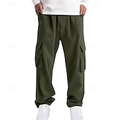 cheap Cargo Pants-Men's Cargo Pants Trousers Corduroy Pants Multi Pocket Straight Leg Plain Wearable Daily Outdoor Camping &amp; Hiking Fashion Classic Black Yellow