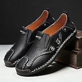 Χαμηλού Κόστους Ανδρικά Sneakers-Ανδρικά καφέ slip-on παπούτσια με ραφές σε αντίθεση, μαλακή εσωτερική σόλα και ανθεκτική σόλα από καουτσούκ για casual ρούχα γραφείου, καθημερινές μετακινήσεις και χαλάρωση το Σαββατοκύριακο.