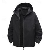 cheap Outdoor Jackets-Men&#039;s Windbreaker Hiking Jacket rain coat Outdoor Waterproof Windproof Hiking Outfits Hiking Clothes Spring Autumn / Fall Top Camping / Hiking / Caving Running Black White Blue