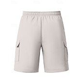 economico All&amp;#39;aperto-Per uomo Pantaloncini cargo Shorts Pantaloncini Estivi Coulisse Elastico in vita Multi-tasche Semplice Comodità Indossabile Lunghezza al ginocchio All&#039;aperto Sport Quotidiano Moda Casual Nero Bianco