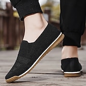 preiswerte Herrenpantoletten &amp; -slipper-Herren-Slipper aus Strick, atmungsaktives Obermaterial aus Webstoff mit flexibler Gummisohle, bequem und leicht für Sommer, Strand und Autofahren