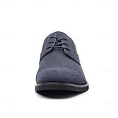 cheap Formal-Men&#039;s Oxfords Brogue Walking British PU Leather Suede Breathable Comfortable Slip Resistant Lace-up Dark Brown Black Blue Fall Winter