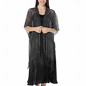 baratos envoltórios da mãe-Capa Elegante de Proteção Solar para Mulheres com Mangas Curtas em Seda Imitada com Cor Pura para Casamento de Verão