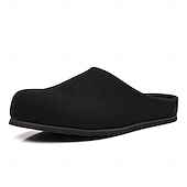 cheap Men&#039;s Clogs &amp; Mules-Men&#039;s Khaki Backless Mule Loafers – Minimalist Slip-On Comfort Shoes with Soft Faux Suede for Indoor Lounging Casual Errands and Summer Relaxation