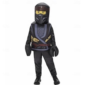 levne Chlapecké kostýmy-Bloková figurka ninja Bojovník z kostek Úbory Kostým cosplay Filmové kostýmy for Chlapecké Dívčí Dětské předvečer Všech svatých Karneval Světový den knihy Výkon Vzdělávací převlékání Oblékání na