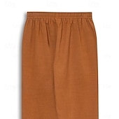 baratos Clássico-Homens Calças de linho Calças Calça verão Calças largas Calças de praia Com Cordão Cintura elástica Perna reta Gráfico Sol Respirável Macio Comprimento total Ao ar livre Casa Casual Moda Roupa de rua