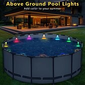 economico Luci subacquee-4/8 pezzi di luce solare per piscina, luce solare RGB per recinzione, luce per scale a LED per esterni, illuminazione decorativa per recinzione, parete del cortile, patio